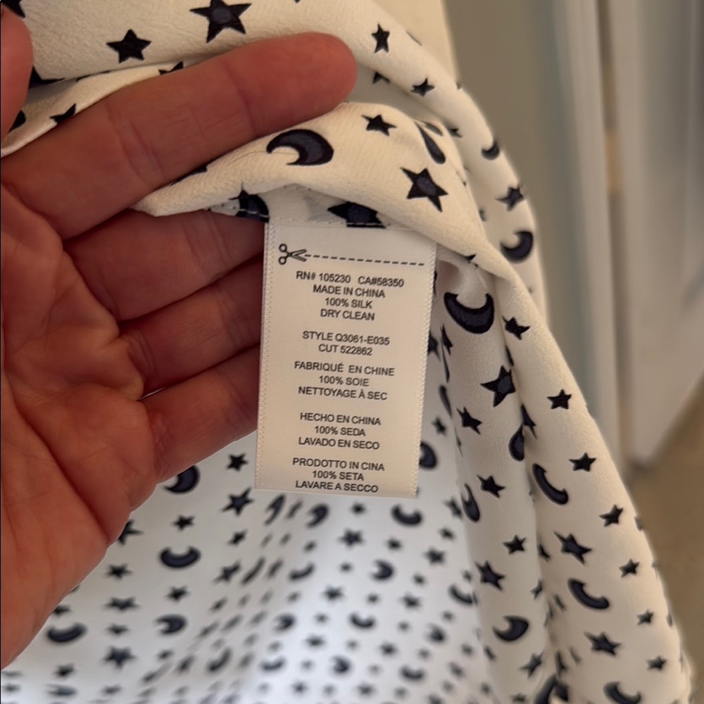 Equipment Black And White Patterned Button Down S… - image 3